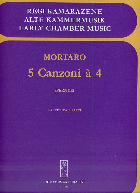 5 Canzoni a 4 (Score & parts)