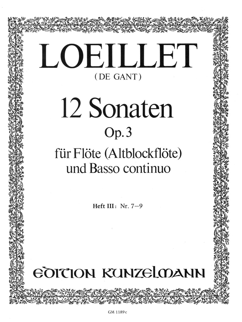 12 Sonaten, Op.3 - Vol.3 (Nos.7-9)