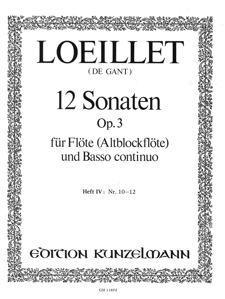 12 Sonaten, Op.3 - Vol.4 (Nos.10-12)