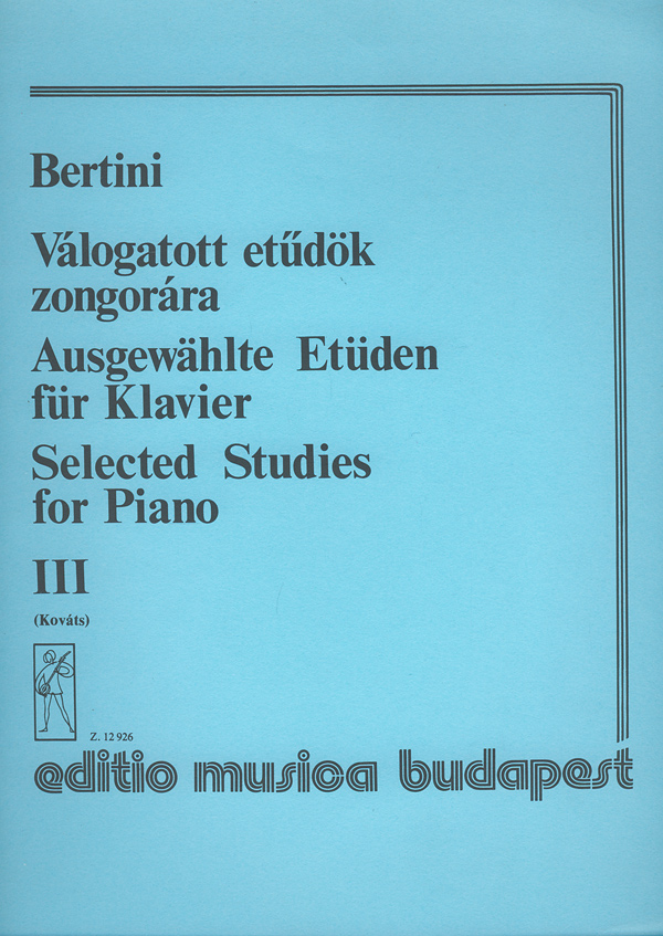 Selected Studies for Piano - Vol.3