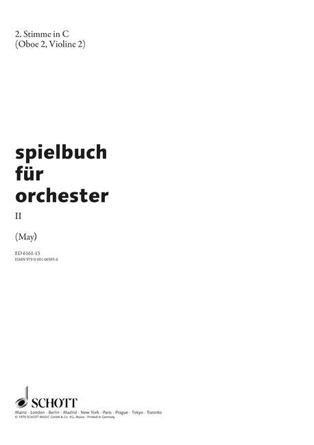 Spielbuch for Orchester - 2 (2nd part in C)