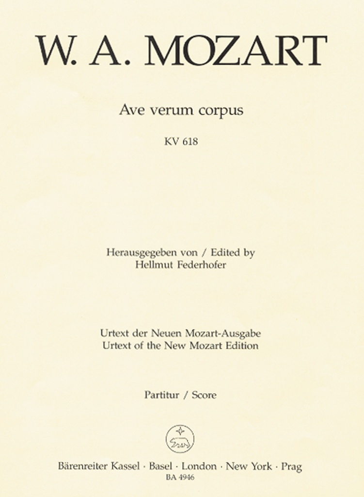 Ave verum, K.618 (Full score)