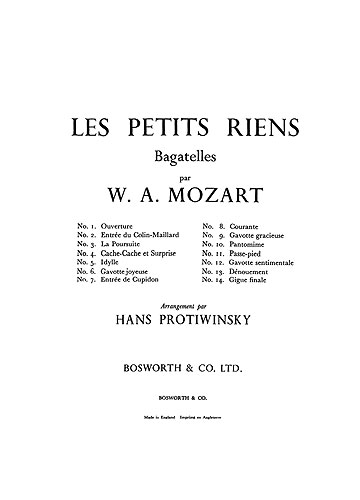 Les petits riens - Bagatellen