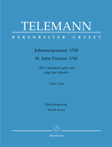 Johannes Passion, TWV.530 (Vocal score)