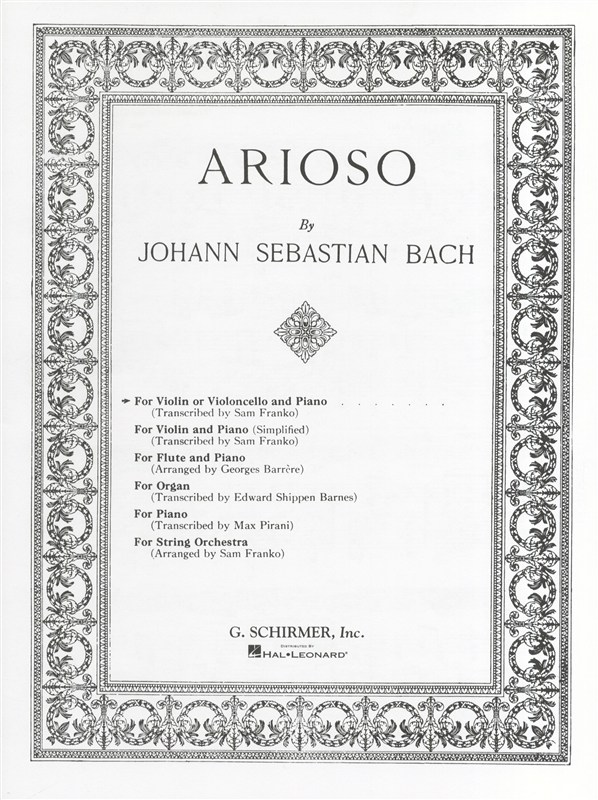 Arioso (Violin or cello and piano)