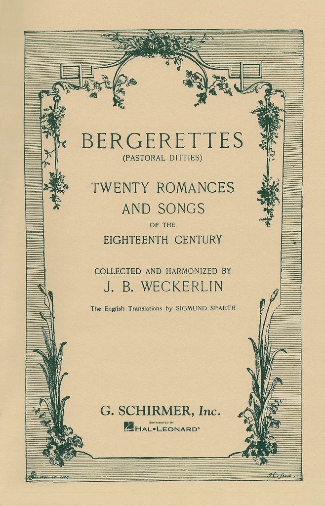 Bergerettes - 20 romances and songs of the 18th century