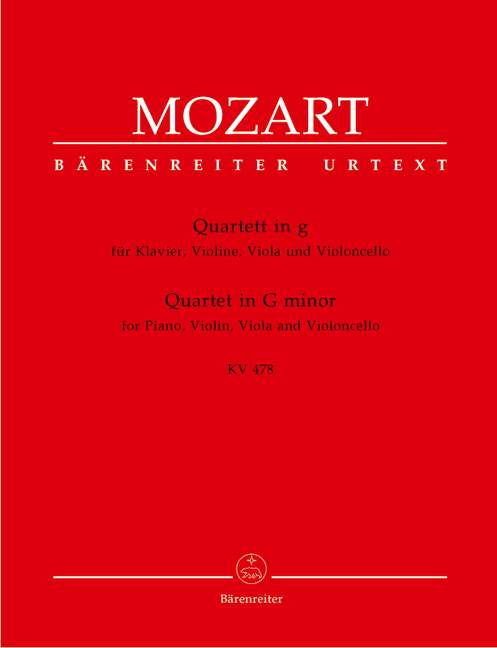 Piano quartet in g minor, KV.478 (Set of parts)