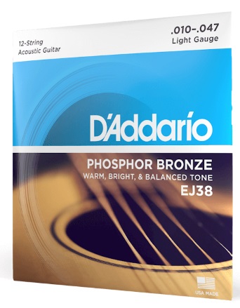 Snaren 10-47 Phosphor Bronze Acoustische Gitaar (12-string set, light tension)