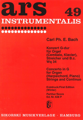 Konzert G-dur, Wq.34 (Partitur)