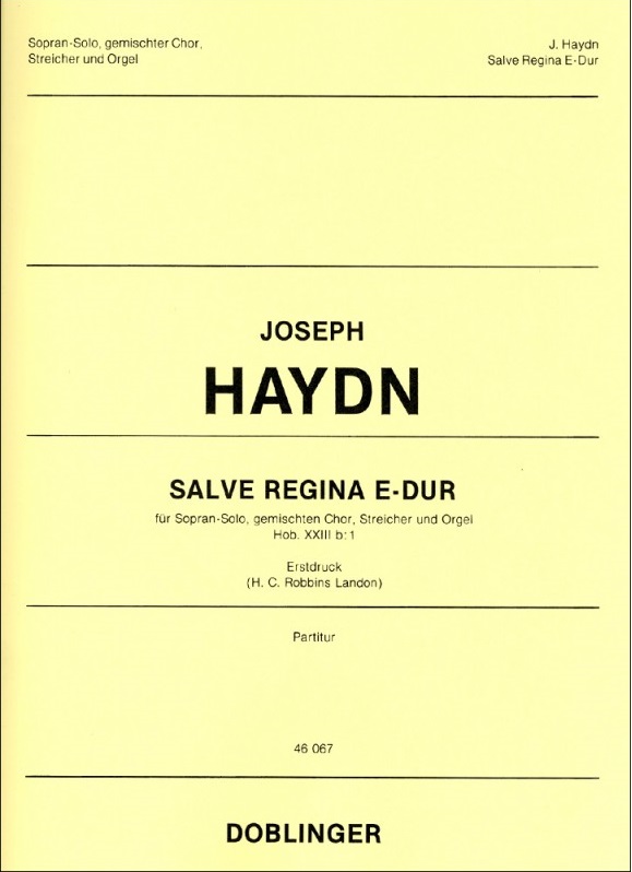 Salve Regina E-dur (Partitur)