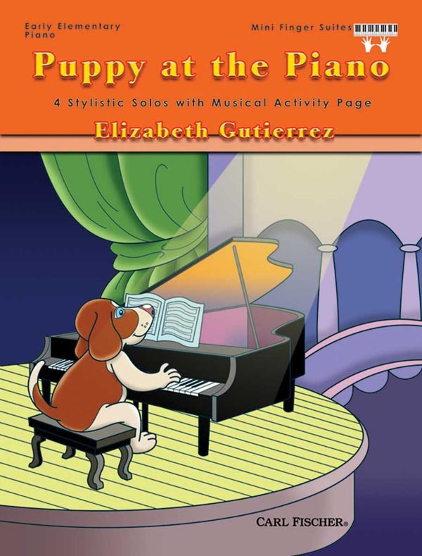 Puppy at the piano