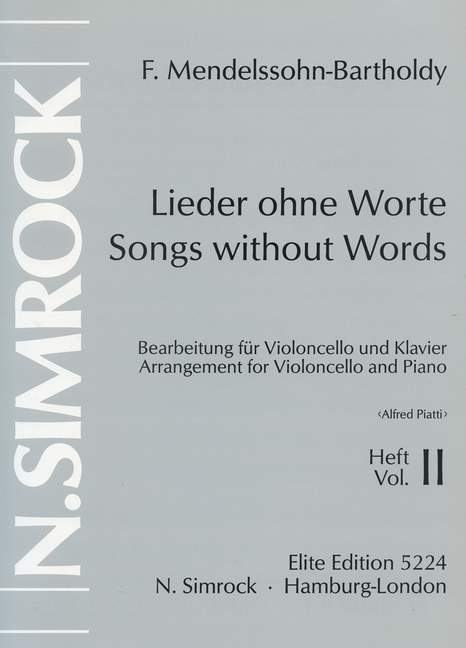 Lieder ohne Worte 2, Op.38/53