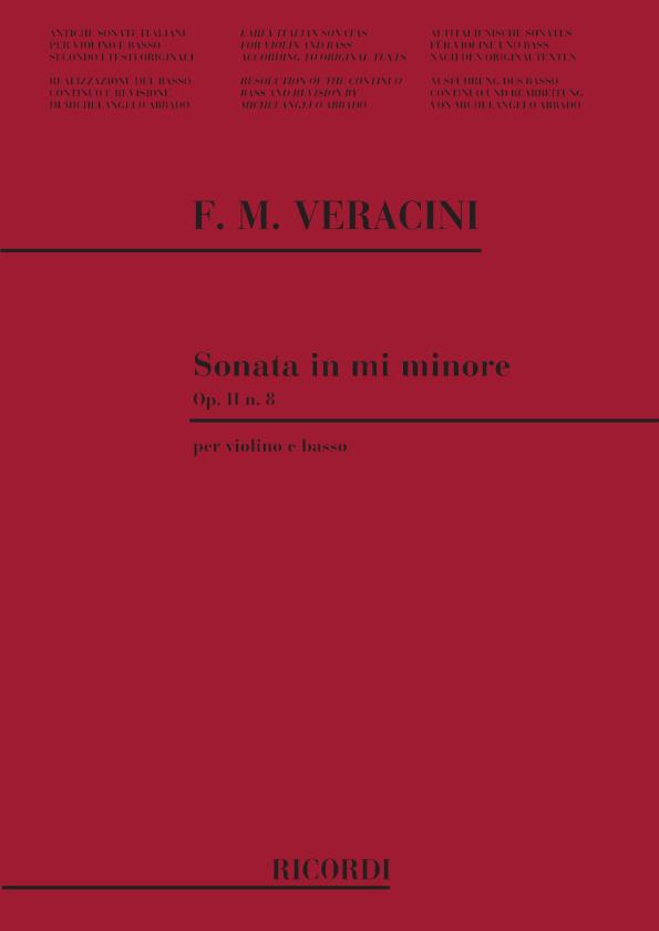 Sonata per violine e basso, Op.2/8 in mi minore