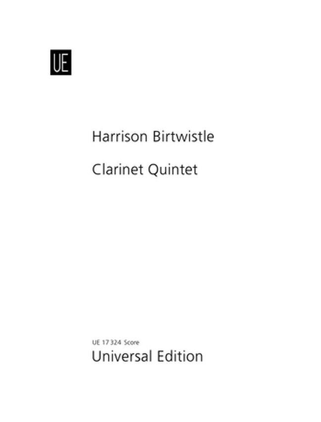 Clarinet quintet (score)