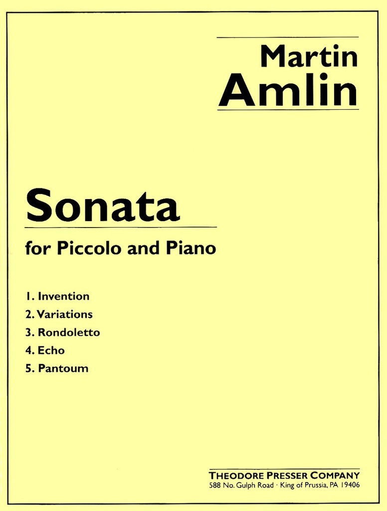 Sonata for Piccolo and Piano