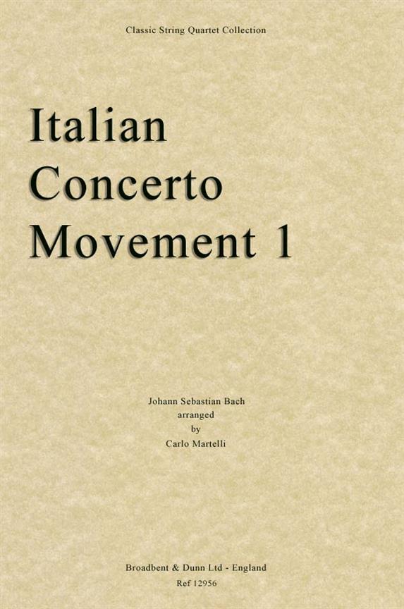 Italian concerto, Movement 1 (String quartet, score)