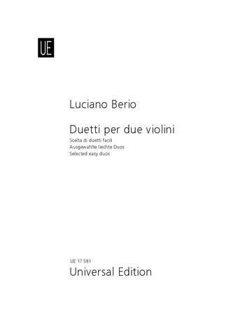 Ausgewählte leichte duos aus 'Duetti per due violini'