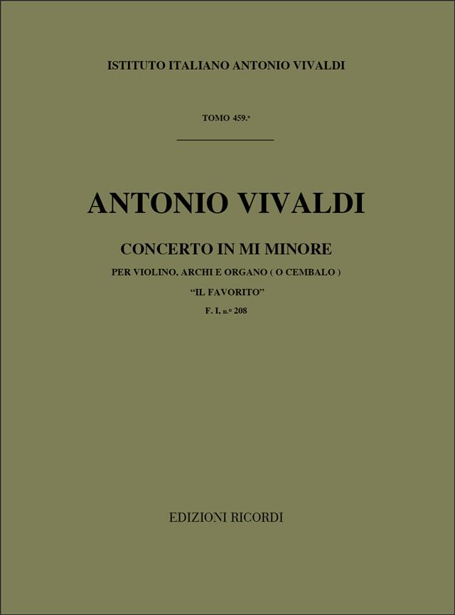 Concerto in mi minore 'Il Favorito', Op.11 No.2 - RV 277