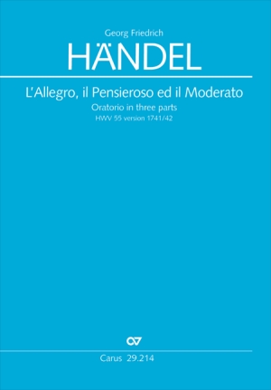 L'Allegro, il Penseroso ed il Moderato, HWV.55 (Vocal score)