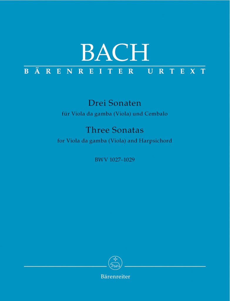 3 Sonaten für Viola da gamba (Viola part) un Cemb., BWV.1027-1029