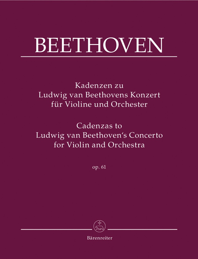 Cadenzas for Concerto for Violin, Op.61