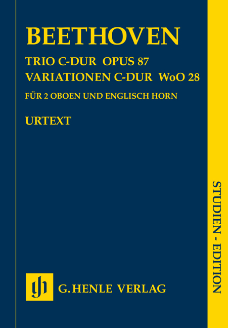 Trio in C-dur, Op.87 - Var. in C-dur, WoO.28 (Study Score)