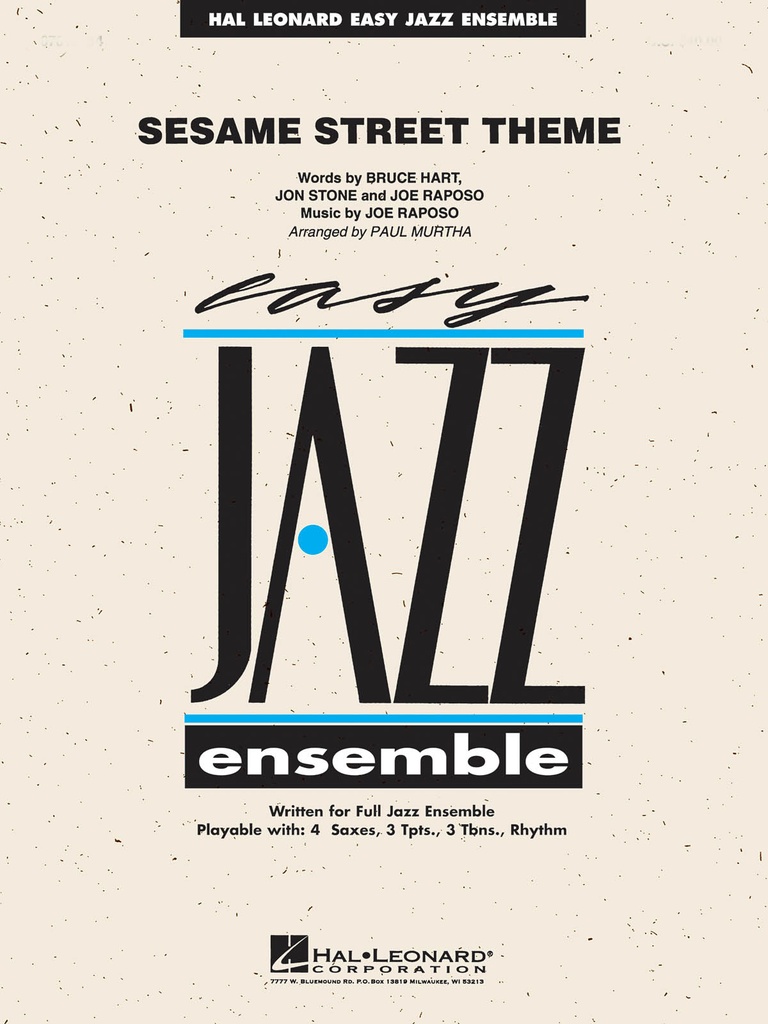 Sesame street theme (Easy jazz ensemble series)