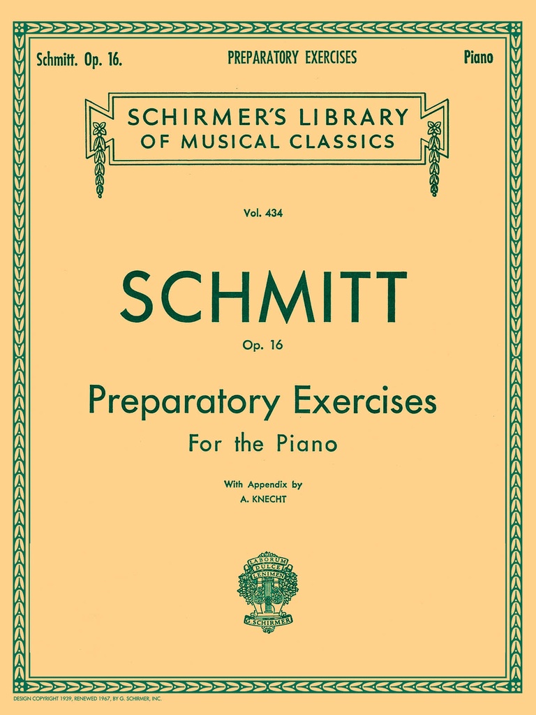 Preparatory Exercices, Op.16 (SCHIRMER)