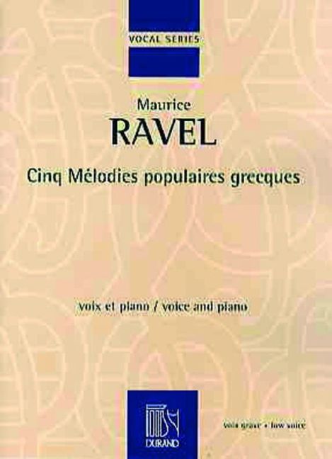 5 Melodies populaires grecques (Voix grave)