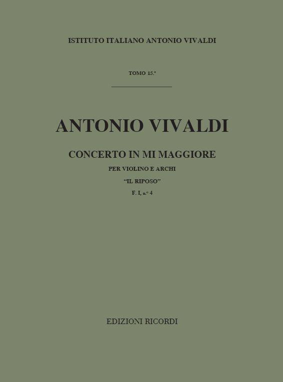 Concerto in E - Il riposo (Score)