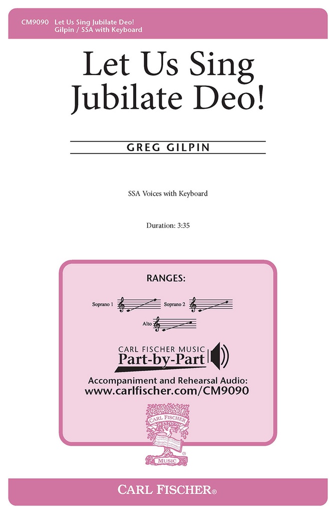 Let us sing, Jubilate Deo