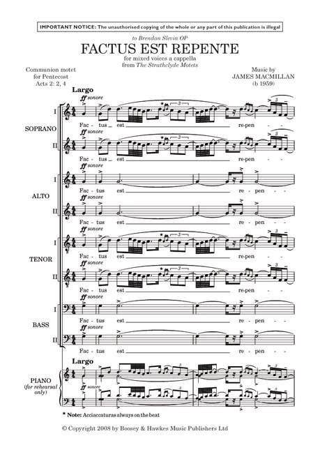 Factus est repente (from The strathclyde motets