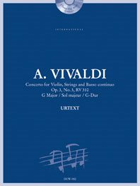 Concerto for Violin, Strings and B.C. RV.310, Op.3 No.3