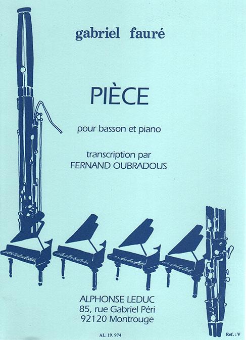 Pièce pour basson et piano