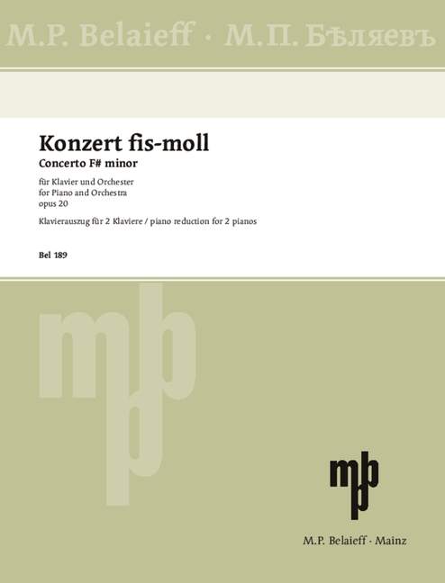 Klavierkonzert fis-moll, Op.20