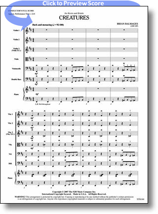 Creatures (Score + parts)