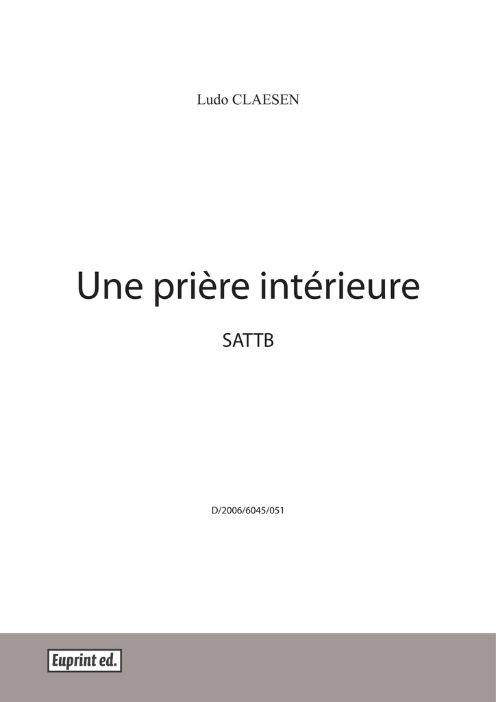 Une Prière Intérieure