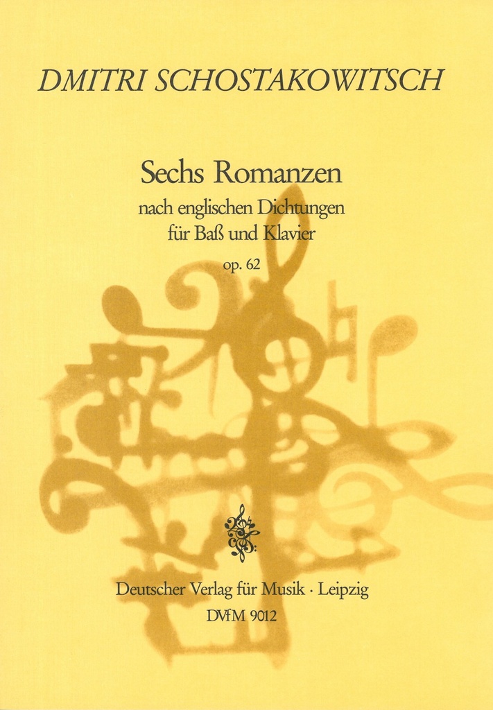 6 Romances nach englischen Dichtungen, Op.62  (Low voice)