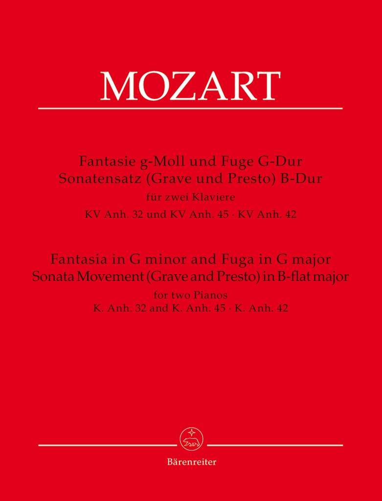 Fantasie g minor & Fuge G major & Sonatensatz B major