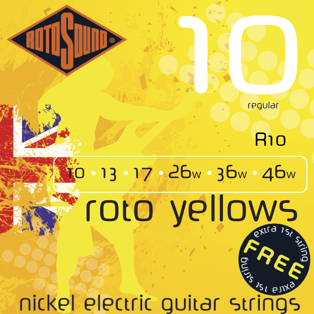 Snaren Rotosound yellow regular, R 10 (10-13-17-26-36-46)