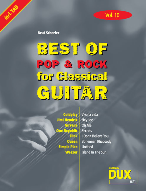 Best of Pop & Rock for Classical Guitar - Vol.10