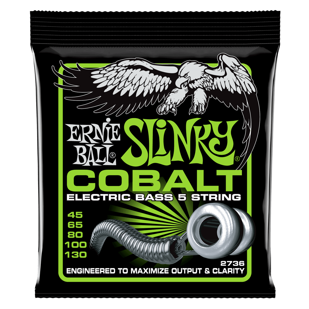 Bass 5 Slinky Cobalt Electric Bass Strings 45 - 130