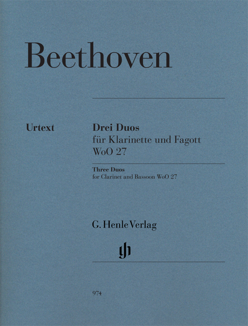 3 Duos für Klarinette und Fagott, WoO.27