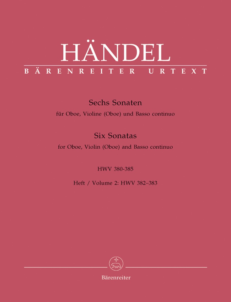 6 Sonaten für Oboe, Violine und B.c. - Vol.2(HWV.382 & 383)