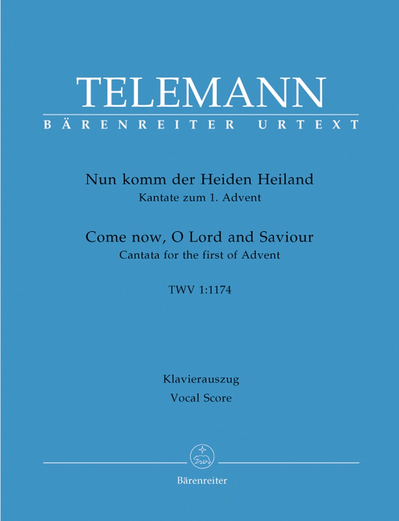 Nun komm der Heiden Heiland, TWV.1:1174 (Vocal score)