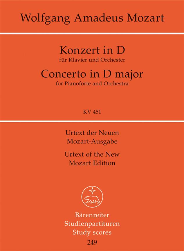 Concerto No.16 D major, KV.451 (Taschenpartitur)