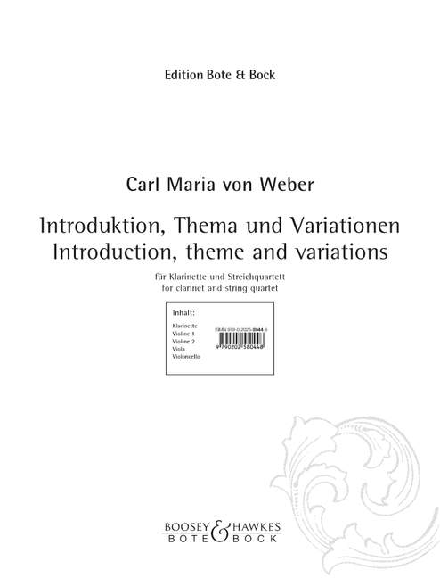 Introduction, thema and variations (Set of parts)