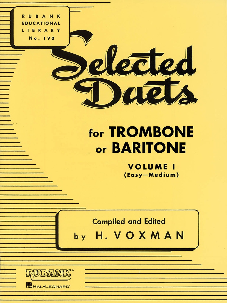 Selected Duets for Trombone or Baritone - Vol.1