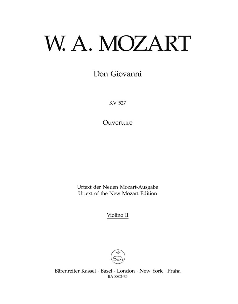 Ouvertüre zu Don Giovanni, KV.527 (Violin 2 part)