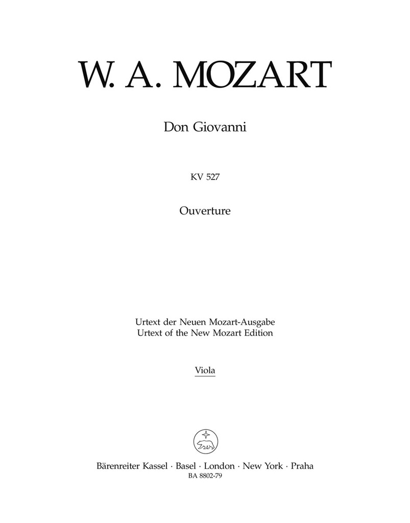 Ouvertüre zu Don Giovanni, KV.527 (Viola part)